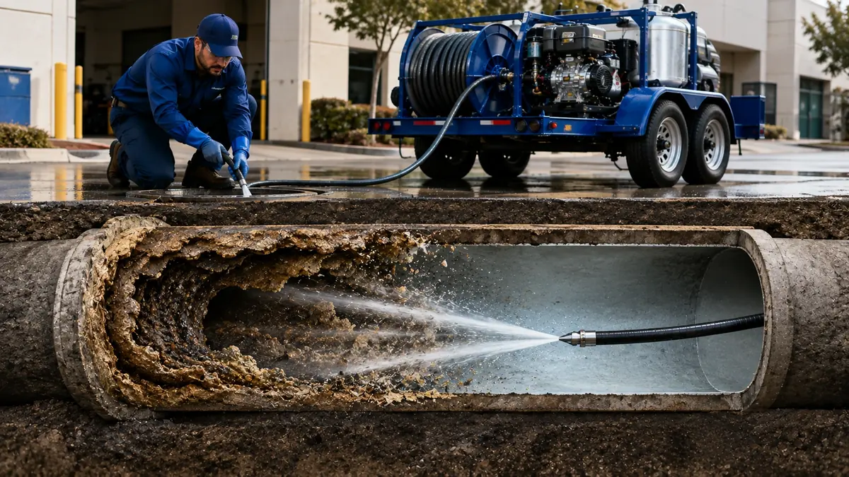 Sewer Pipe Descaling in Valyermo